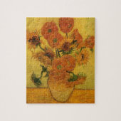 Vincent van Gogh Still Life Vase w 15 Sonnenblumen Puzzle (Vertikal)