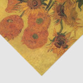 Vincent van Gogh Still Life Vase w 15 Sonnenblumen Seidenpapier (Ausschnitt)