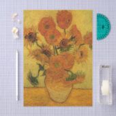 Vincent van Gogh Still Life Vase w 15 Sonnenblumen Seidenpapier (Handwerk)