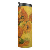 Vincent van Gogh Still Life Vase w 15 Sunflowers Thermosbecher (Nach rechts gedreht)