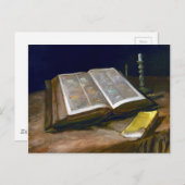Vincent van Gogh Still Life with Bible Postkarte (Vorne/Hinten)
