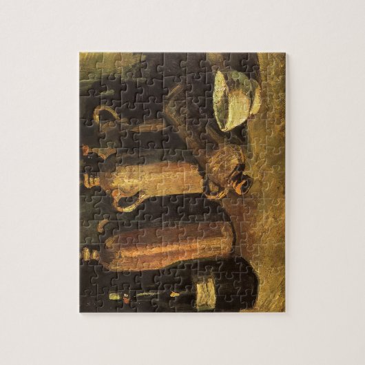 Vincent van Gogh - Stillleben mit 4 Steinflaschen Puzzle (Vertikal)