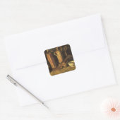 Vincent van Gogh - Stillleben mit 4 Steinflaschen Quadratischer Aufkleber (Umschlag)