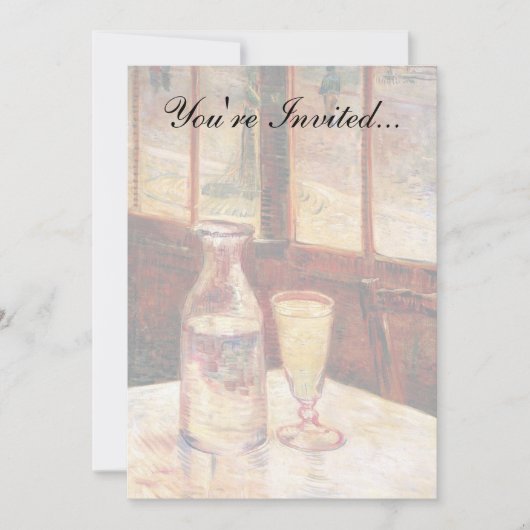 Vincent Van Gogh - Stillleben mit Absinthe Einladung (Vorderseite)