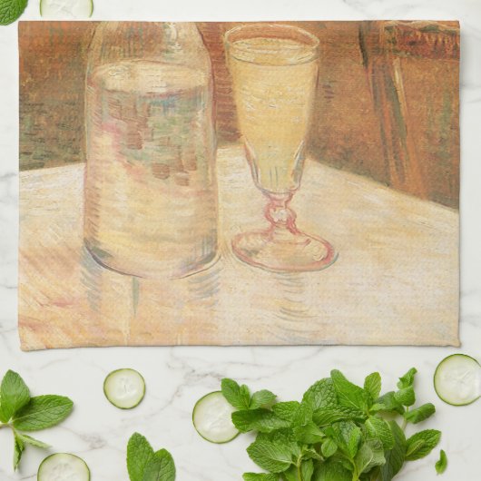 Vincent van Gogh - Stillleben mit Absinthe Geschirrtuch (Gefaltet)