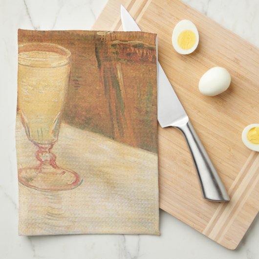 Vincent van Gogh - Stillleben mit Absinthe Geschirrtuch (Viertel Falte)