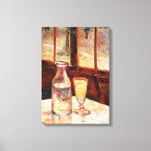 Vincent Van Gogh - Stillleben mit Absinthe Leinwanddruck (Vorderseite)