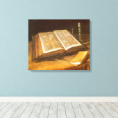 Vincent van Gogh - Stillleben mit Bibel Leinwanddruck (Insitu (Holzboden))