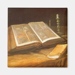 Vincent van Gogh - Stillleben mit Bibel Magnet