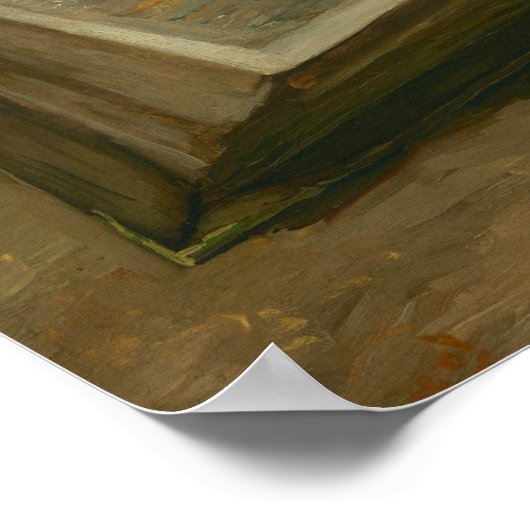 Vincent van Gogh - Stillleben mit Bibel Poster (Ecke)