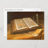Vincent van Gogh - Stillleben mit Bibel Postkarte (Vorne/Hinten)