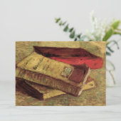 Vincent van Gogh - Stillleben mit drei Büchern Einladung (Stehend Vorderseite)