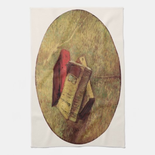 Vincent van Gogh - Stillleben mit drei Büchern Geschirrtuch (Vertikal)