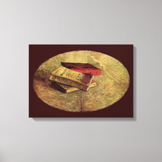 Vincent van Gogh - Stillleben mit drei Büchern Leinwanddruck (Vorderseite)