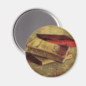 Vincent van Gogh - Stillleben mit drei Büchern Magnet (Vorderseite/Rückseite)