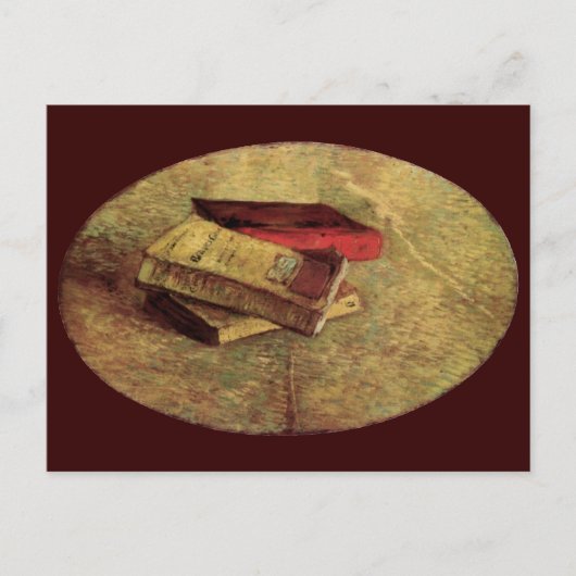 Vincent van Gogh - Stillleben mit drei Büchern Postkarte (Vorderseite)