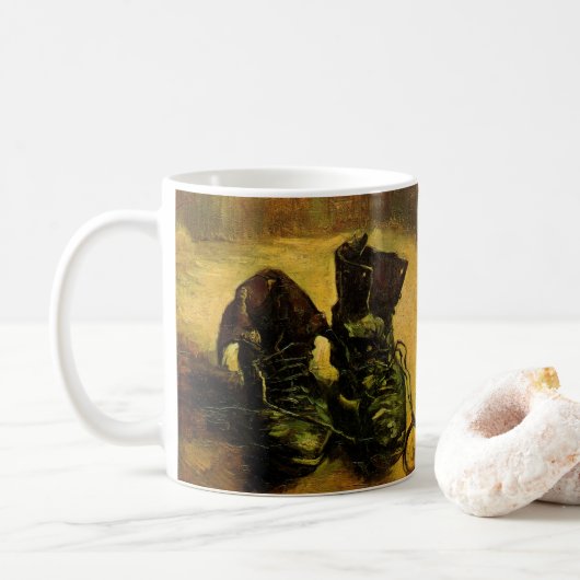 Vincent van Gogh - Stillleben mit einem Paar Schuh Kaffeetasse (Mit Donut)