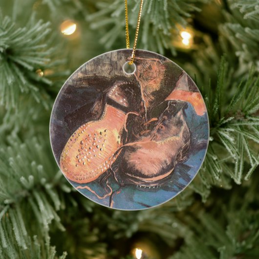 Vincent van Gogh - Stillleben mit einem Paar Schuh Keramik Ornament (Baum)