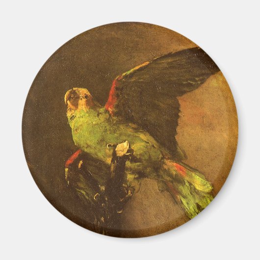 Vincent van Gogh - Stillleben mit grünem Papagei Magnet (Vorne)