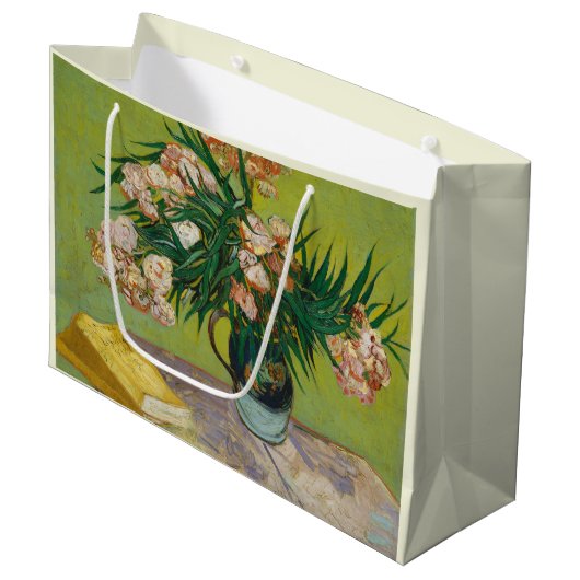 Vincent Van Gogh Stillleben mit Oleander Große Geschenktüte (Vorderseite Schrägansicht)