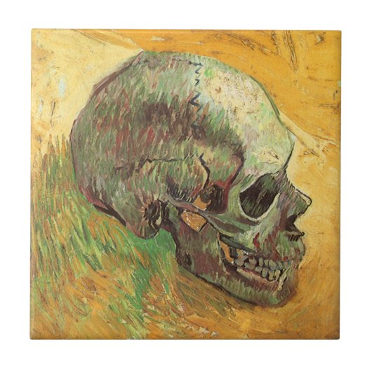 Vincent van Gogh - Stillleben mit Skull Fliese (Vorderseite)