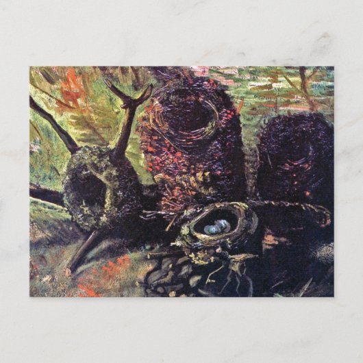 Vincent Van Gogh - Stillleben mit Vogelnestern Postkarte (Vorderseite)