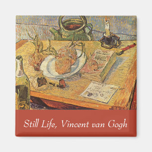Vincent van Gogh - Stillleben mit Zeichenbrett Magnet