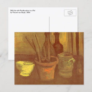 Vincent van Gogh - Stillleben Pinsel in einem Topf Postkarte
