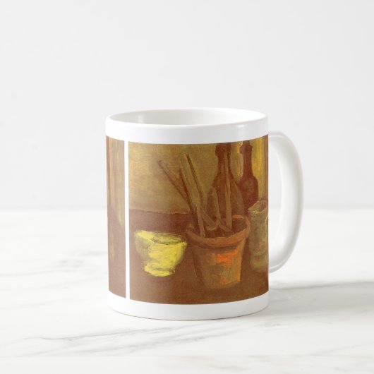 Vincent van Gogh - Stillleben Pinsel in Pot Kaffeetasse (VorderseiteRechts)