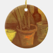 Vincent van Gogh - Stillleben Pinsel in Pot Keramikornament (Hinten)