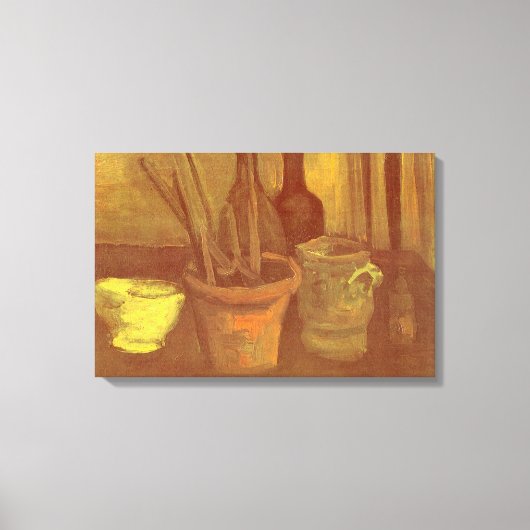Vincent van Gogh - Stillleben Pinsel in Pot Leinwanddruck (Vorderseite)