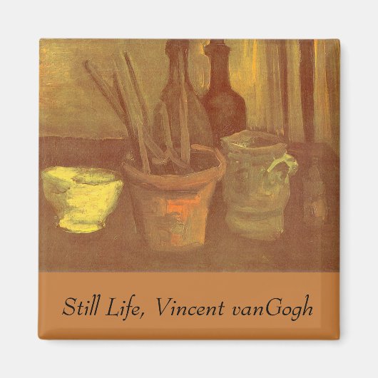 Vincent van Gogh - Stillleben Pinsel in Pot Magnet (Vorne)