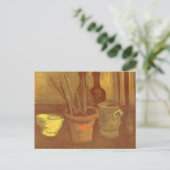 Vincent van Gogh - Stillleben Pinsel in Pot Postkarte (Stehend Vorderseite)