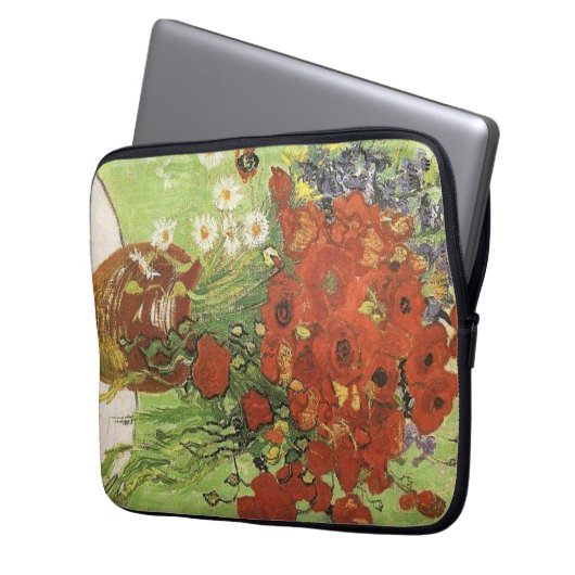 Vincent van Gogh, Stillleben - Rote Mohn... Laptopschutzhülle (Vorderseite Links)