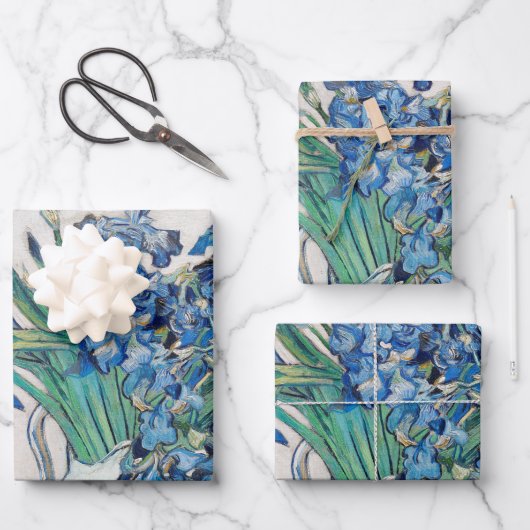 Vincent van Gogh - Stillleben: Vase mit Iren Geschenkpapier Set (Vorderseite)