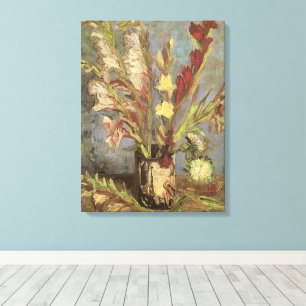 Vincent van Gogh - Stillleben Vasen mit Gladiolen Leinwanddruck