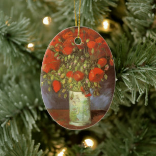 Vincent van Gogh Stillleben Vasen mit roten Mohnbl Keramikornament