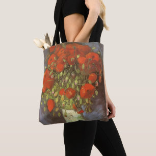 Vincent van Gogh Stillleben Vasen mit roten Mohnbl Tasche