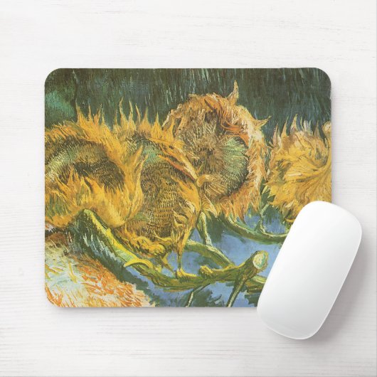 Vincent van Gogh - Stillleben: Vier Schnittblumen Mousepad (Mit Mouse)