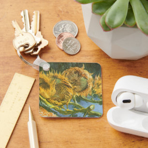 Vincent van Gogh - Stillleben: Vier Schnittblumen Schlüsselanhänger