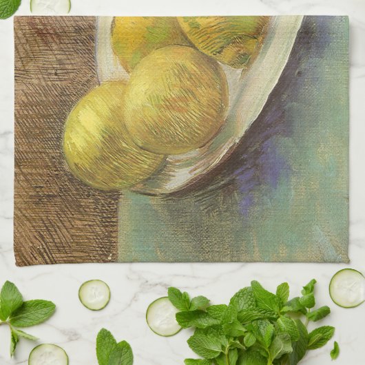 Vincent van Gogh - Stillleben Zitronen auf einer P Geschirrtuch (Gefaltet)