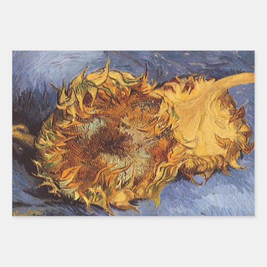Vincent van Gogh - Stillleben: Zwei Schnittblumen Geschenkpapier Set (Vorderseite 2)