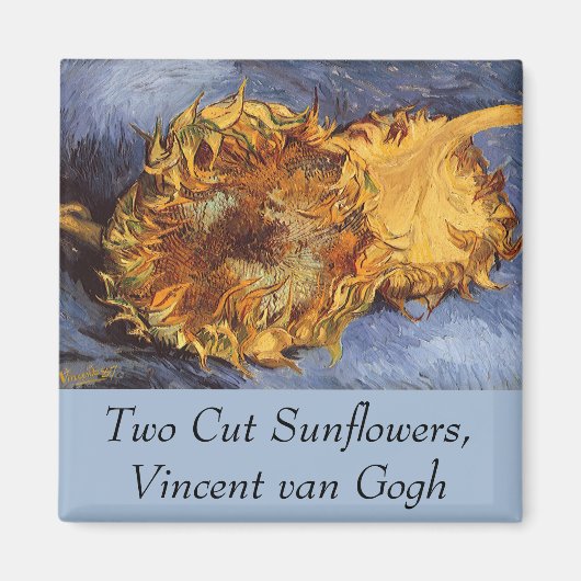 Vincent van Gogh - Stillleben: Zwei Schnittblumen Magnet (Vorne)