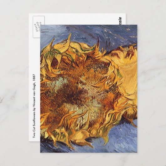 Vincent van Gogh - Stillleben: Zwei Schnittblumen Postkarte (Vorne/Hinten)