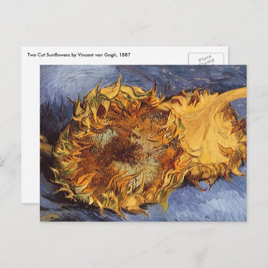 Vincent van Gogh - Stillleben: Zwei Schnittblumen Postkarte (Vorne/Hinten)
