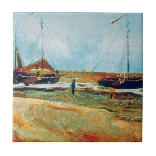 Vincent Van Gogh - Strand bei Scheveningen Fine Ar Fliese (Vorderseite)
