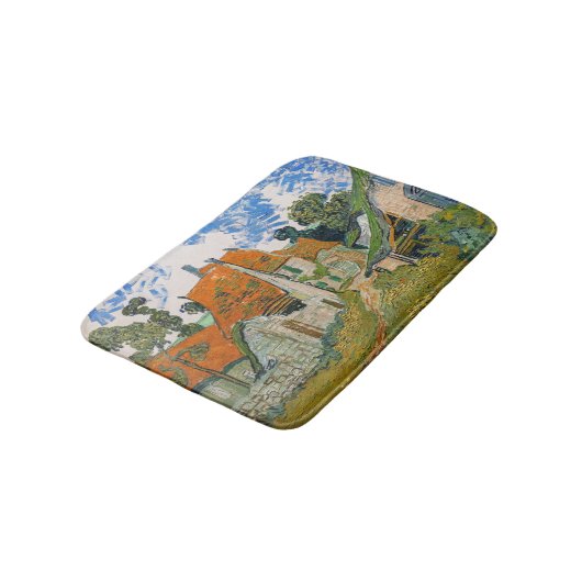 Vincent van Gogh - Straße in Auvers-sur-Oise Badematte (Schrägansicht)