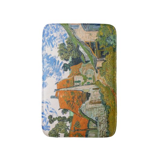 Vincent van Gogh - Straße in Auvers-sur-Oise Badematte (Vorderseite Vertikal)