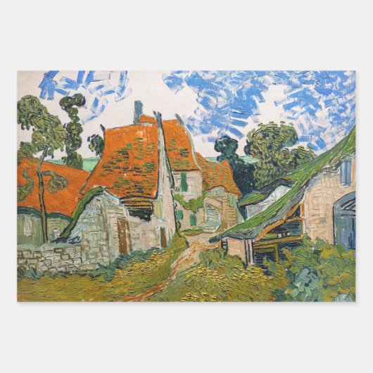 Vincent van Gogh - Straße in Auvers-sur-Oise Geschenkpapier Set (Vorderseite 2)