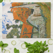 Vincent van Gogh - Straße in Auvers-sur-Oise Geschirrtuch (Gefaltet)